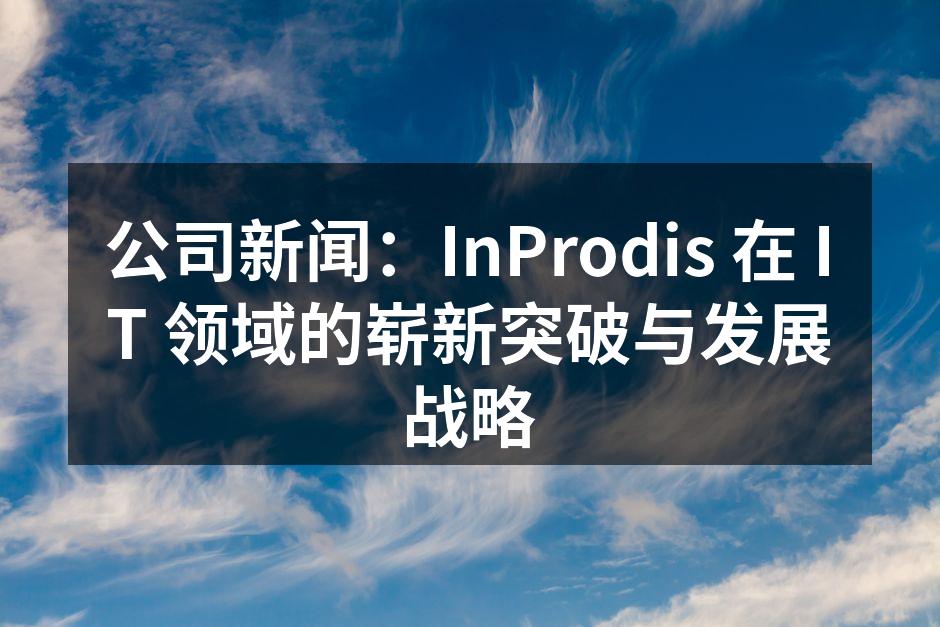 InProdis 最新发布的项目管理软件界面